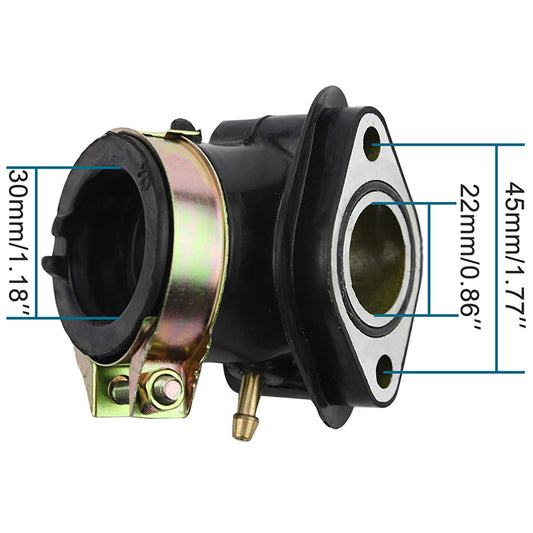 GOOFIT 22mm Intake Manifold Pipe Replacement for GY6 125cc 150cc Scooters Go Karts ATV Moped Scooter Dune Buggy