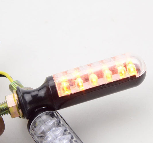 GOOFIT Universal Motorcycle Indicator Turn Signal light with 12 pcs LED for Scooter ATV Bicycle