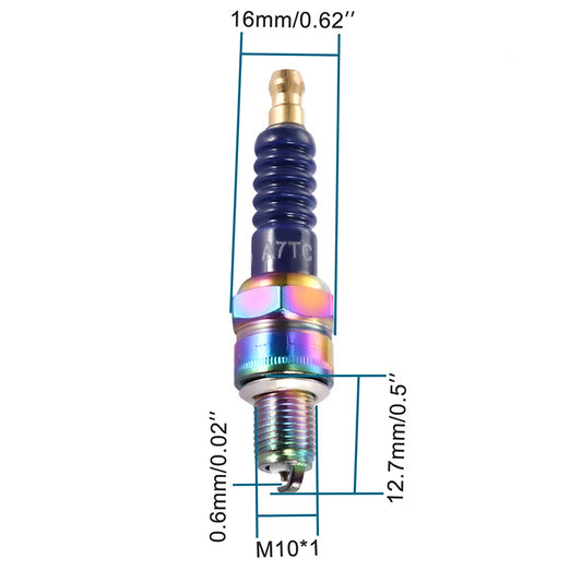 GOOFIT A7TC High Performance Motorcycle Spark Plug Replacement For 50cc 70cc 90cc 110cc ATV 150 Ignition Plug Moped Go Kart Scooter