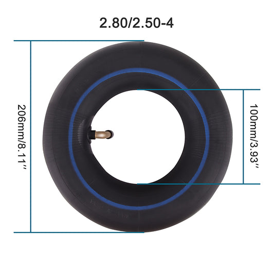 GOOFIT 2.80/2.50-4 280/250-4 2.80-4 Inner Tube Tyres Tire Metal valve TR87 Replacement for Electric Pneumatic Air Filled Hand Truck/Utility Cart
