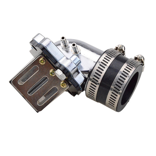 GOOFIT Intake Manifold with Reed Valves for 2 Stroke 50cc Jog Polaris Eton Moped Scooter