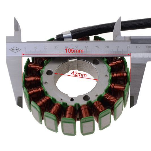 GOOFIT 18 Coil 3 Wire Magneto Stator Coil Ignition Generator Replacement For FZ6 2004-2009