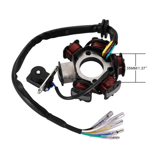 GOOFIT 6-Coil Magneto Stator Ignition Generator Replacement for GY6 50cc 70cc 90cc 110cc 125cc Moped ATV Dirt Bike