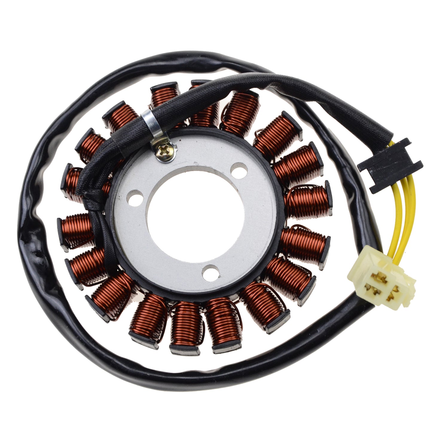 GOOFIT 18 Coil 3 Wires Motorcycle Magneto Stator Coil Ignition Generator Engine Accessories Replacement for GSX600 2006-2014
