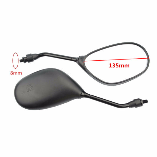 GOOFIT 8mm Black Plastic Rearview Mirror Replacement for 50cc 70cc 90cc 110cc 125cc 150cc 200cc 250cc ATV Scooter Motorcycle
