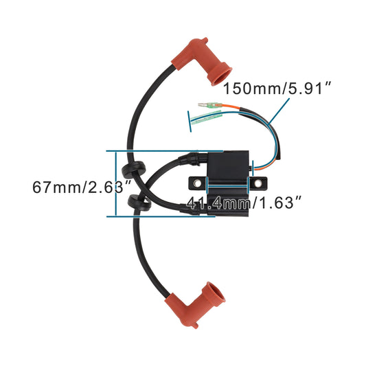GOOFIT Outboard Ignition Coil Replacement For 4 Stroke Outboard Engine F9.9 13.5 15 25 40 HP 6F5-85570-00 6F5-85570-10 6F5-85570-11 6F5-85570-12 6F5-85570-13