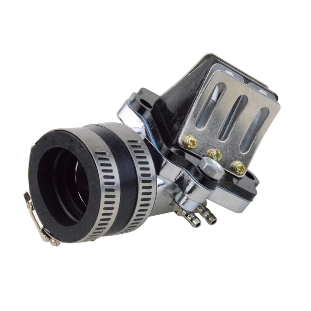GOOFIT Intake Manifold with Reed Valves Replacement For 2 Stroke 50cc Jog Eton Moped Scooter