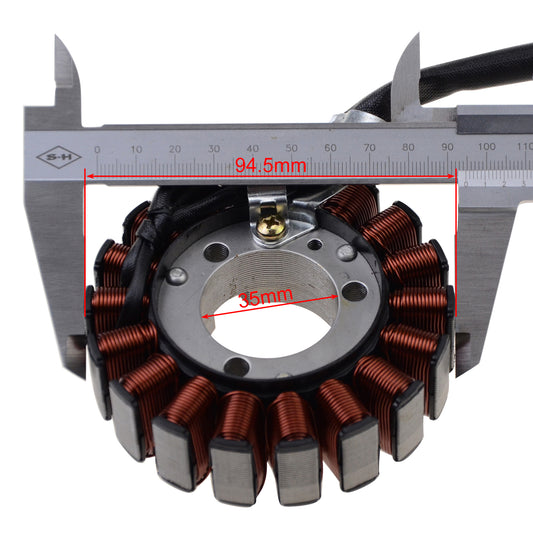GOOFIT 18 Coil 3 Wire Magneto Stator Coil Ignition Generator Replacement For SH150 2005-2012