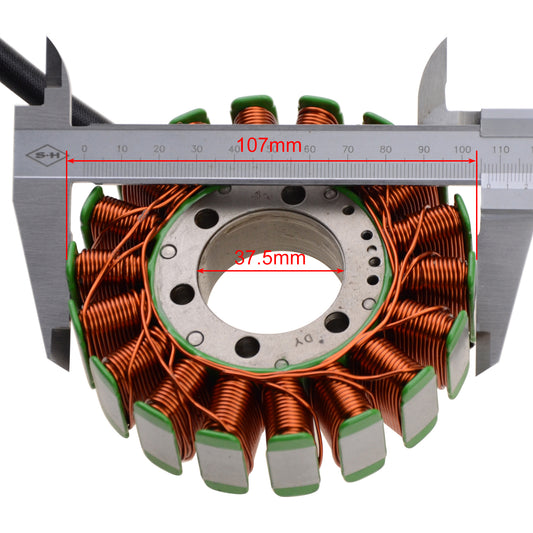 GOOFIT 18 Coil 3 Wire Magneto Stator Coil Ignition Generator Replacement For GSXR400 2006-2010