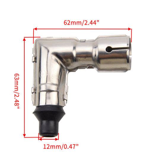 GOOFIT 90 Degree Ignition Coil Elbow with Shield Replacement For ATV Go Kart Dirt Bike