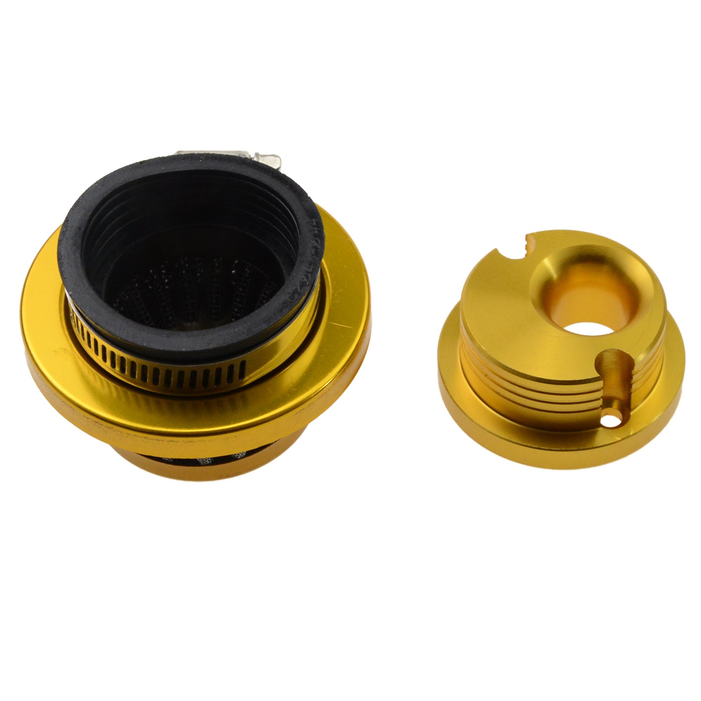 GOOFIT 44mm Gold Air Filter with Aluminum Base for 2 Stroke 47cc 49cc ATV Pocket Bike Mini Quad