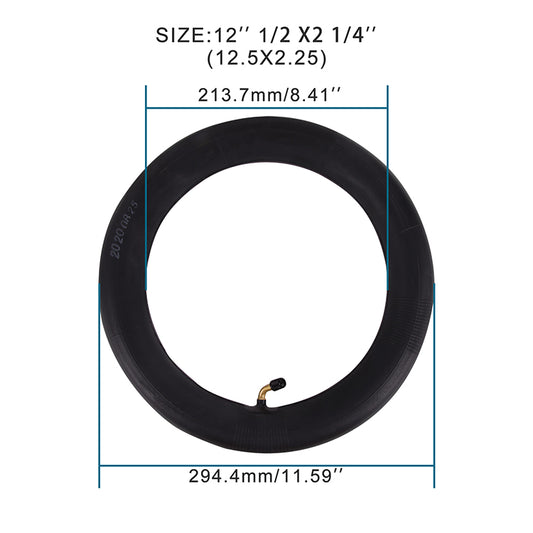 GOOFIT 12 1/2X2 1/4 Curved Bent Stem Inner Tube Tire Replacement for Dirt Bike Scooters Go Karts Mini ATV Lawn Mowers