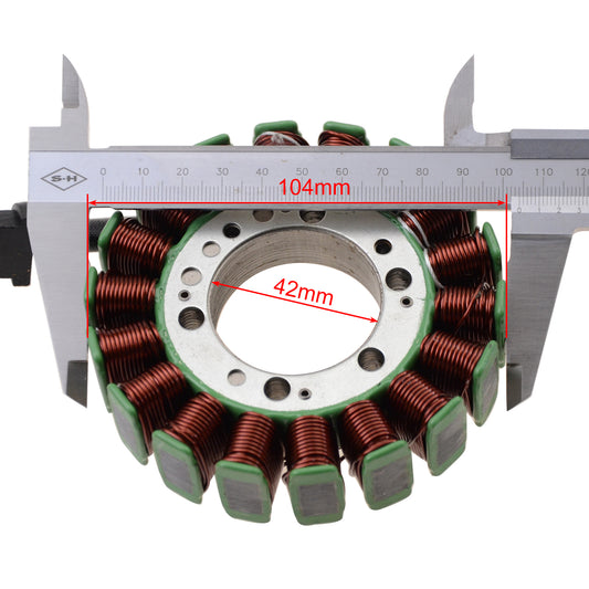 GOOFIT 18 Coil 3 Wire Magneto Stator Coil Ignition Generator Replacement For ER650 ER6N ER6F EX650 Ninja 650 2006-2011