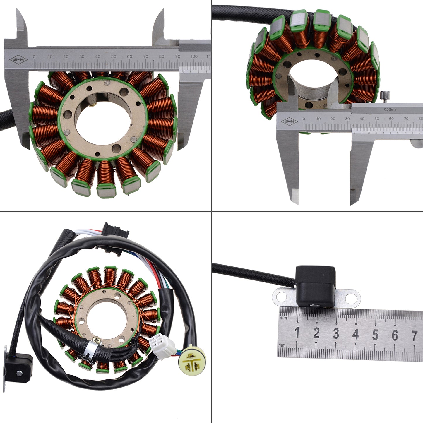 GOOFIT 18 Coil 7 Wire Magneto Stator Coil Ignition Generator Replacement For YFM660 2001-2005
