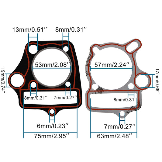 GOOFIT Cylinder Head Gasket Replacement For 110cc ATV Go Kart and Dirt Bike