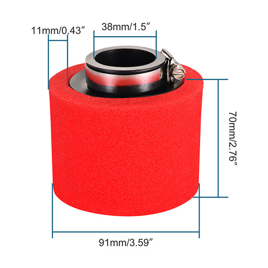 GOOFIT 39mm Air Filter Replacement For 4 Stroke 50cc 70cc 90cc 110cc 125cc 150cc 200cc ATV Quad Go Kart Dirt Bike XR50 CRF50 Red
