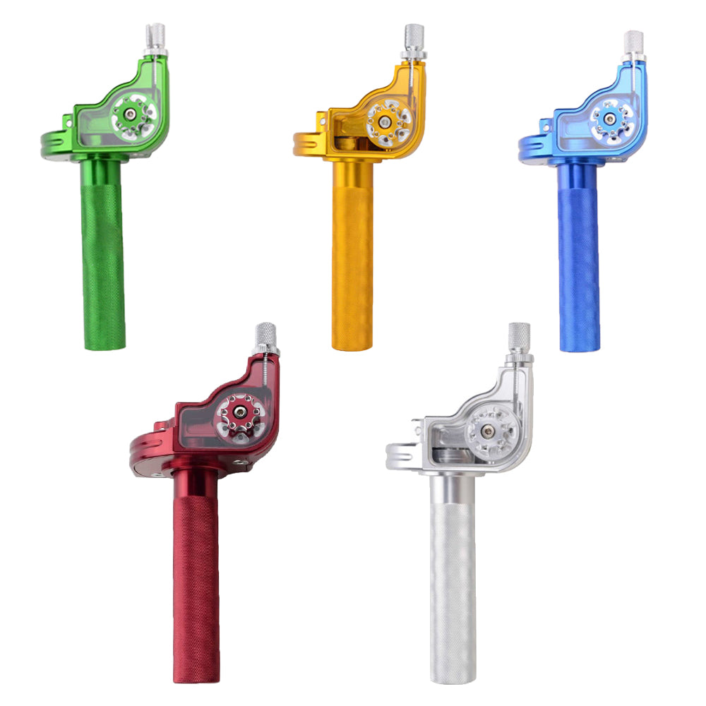 GOOFIT 7/8'' CNC Aluminum Twist Throttle Grips Clamp Replacement For Pit Bike Go Kart Silver