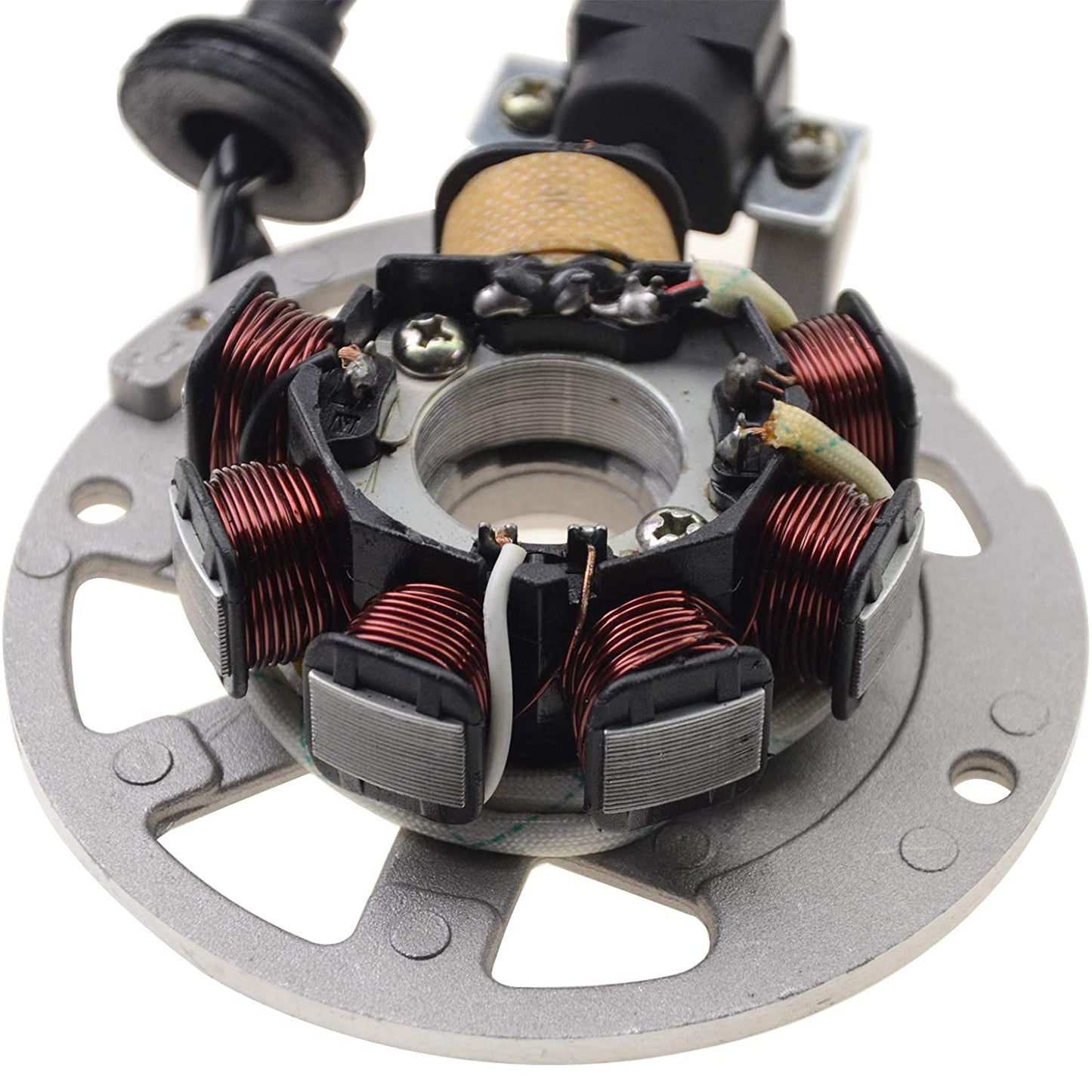 GOOFIT Motorcycle 5 Wires 3 Pin Ignition Stator Magneto Coil Generator Replacement for JOG50 Motorcycle Accessories