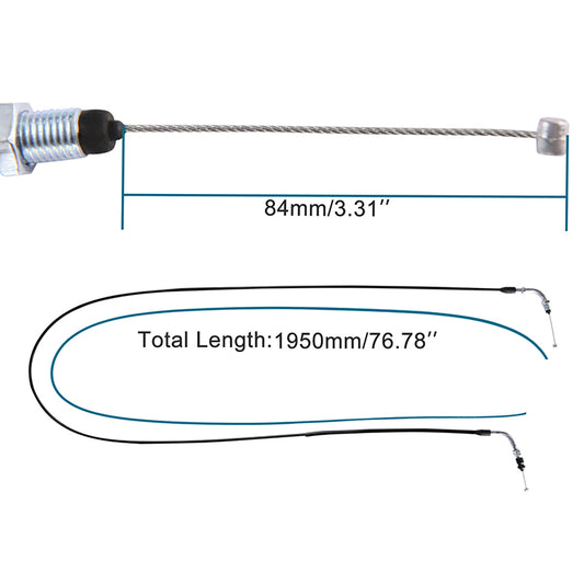 GOOFIT 79" Motorcycle Throttle Cable Replacement for Gy6 50cc 70cc 90cc 110cc 125cc China Moped Scooter Chinese Scooter ATV Quad Go Kart Moped