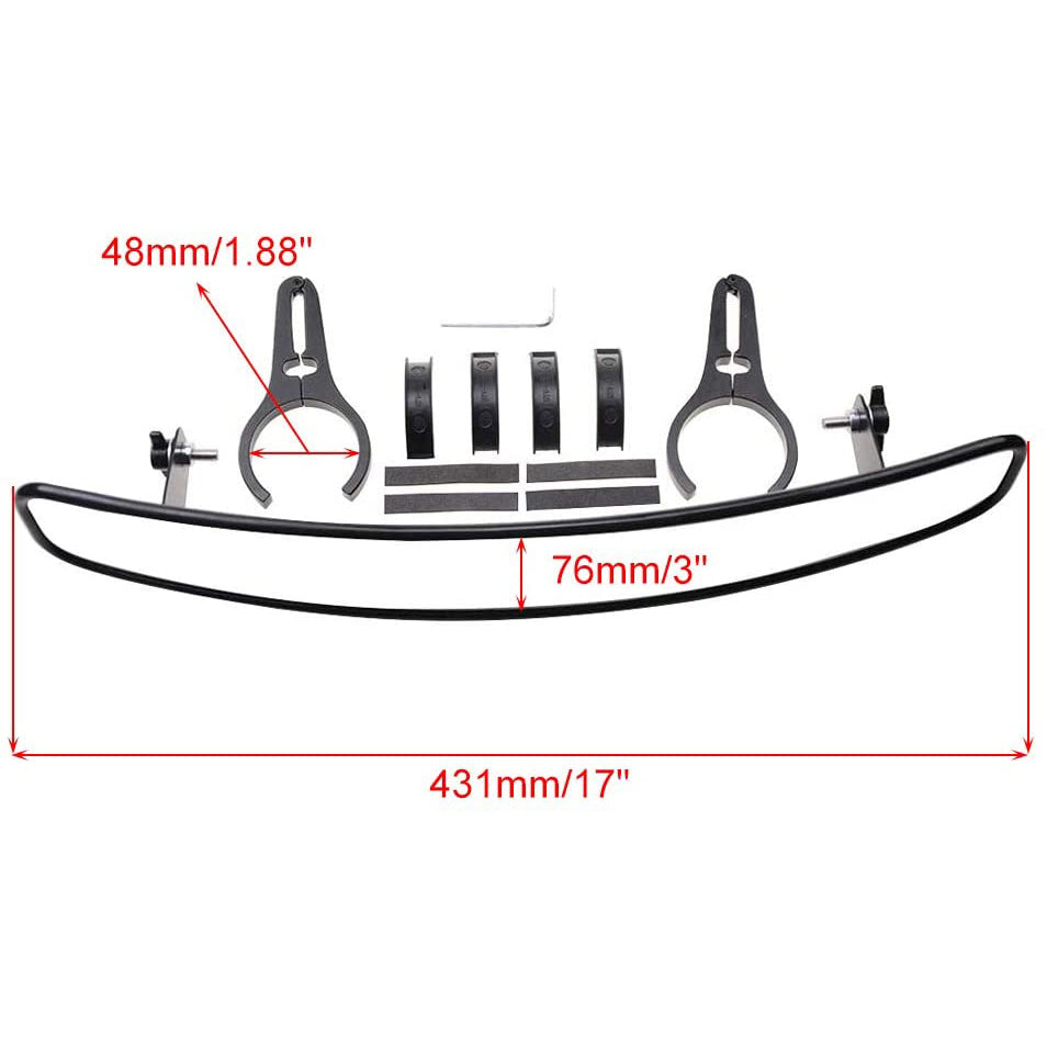 GOOFIT Rearview Mirror Moto Handlebar 50mm with Adapter Replacement For RZR 800 1000 S 900 XP 1000 Talon Off-Road Motocross Black