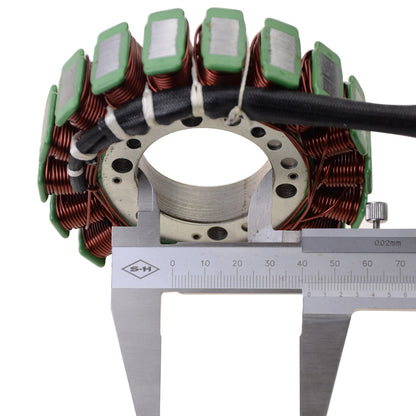 GOOFIT 18 Coil 3 Wire Magneto Stator Coil Ignition Generator Replacement For ER650 ER6N ER6F EX650 Ninja 650 2006-2011