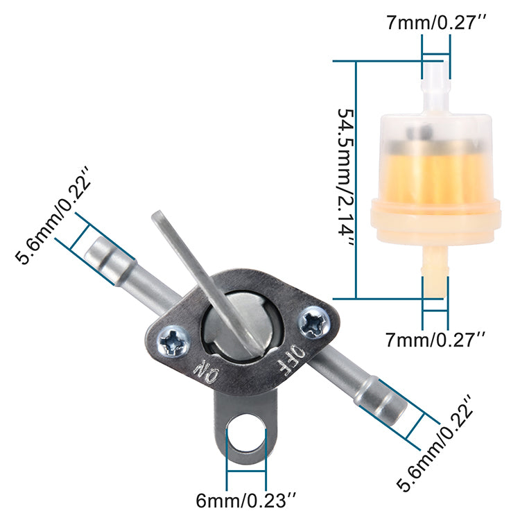 GOOFIT 6mm Gasoline Hose Fuel Rubber Tube Line FuelValve Pump Tank Closed Replacement For Moped Dirt ATV Moped Scooters Pack Pocket