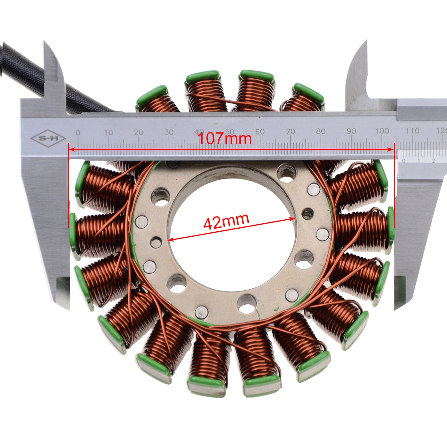 GOOFIT 18 Coil 5 Wires Motorcycle Magneto Stator Coil Ignition Generator Engine Accessories Replacement for CB400 1992-1998