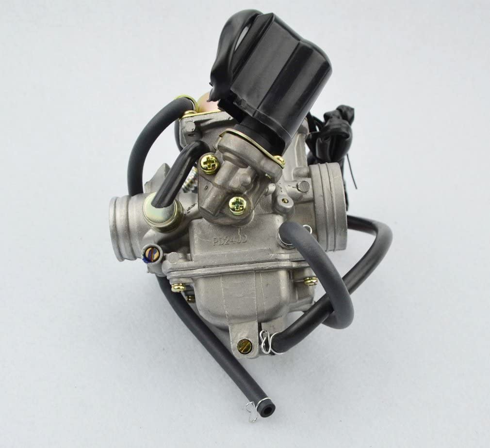 GOOFIT PD24J 24mm Carburetor with Intake Manifold Pipe Replacement For GY6 125cc 150cc ATV Scooter