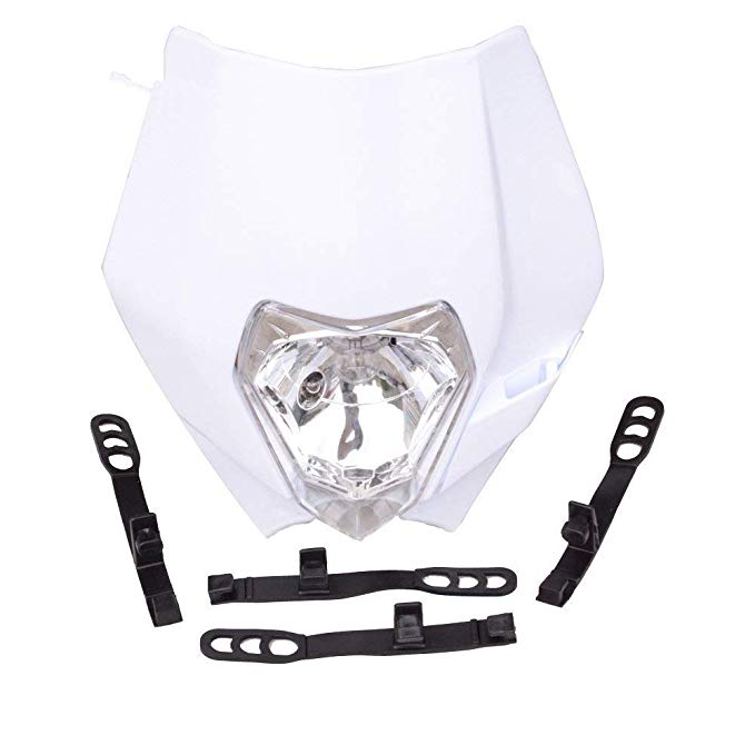 GOOFIT S2 12V 35W Universal Head Lamp Light Fairing Motorcycle Super moto Halogen Headlight Indicator Lampshade Dirt Bike
