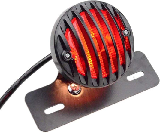 GOOFIT Vintage Motorcycle Refit Headlight Halley Style Halogen Red Tail Brake Light Lamps Replacement For ATV Scooter Bike