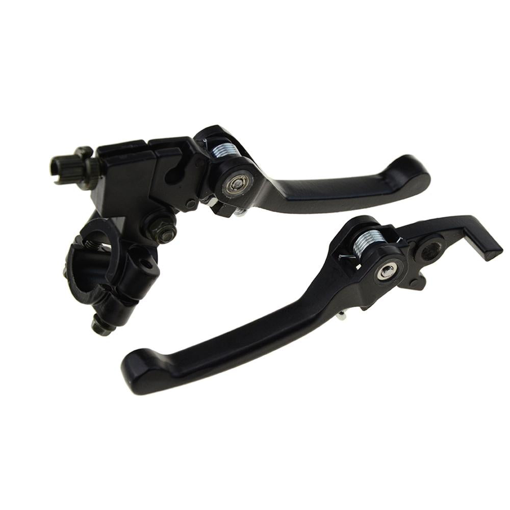 GOOFIT 22mm 7/8" Handlebar Clutch Lever Brake Levers Folding Hand Controls Pack of 2 Replacement for Dirt Pit Bike 110cc 125cc