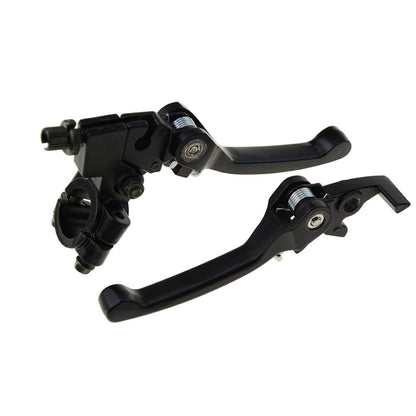 GOOFIT 22mm 7/8" Handlebar Clutch Lever Brake Levers Folding Hand Controls Pack of 2 Replacement for Dirt Pit Bike 110cc 125cc
