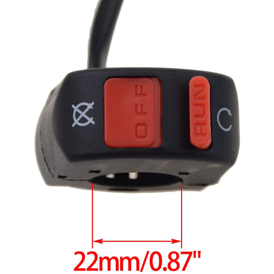 GOOFIT Two-Function 7/8" Handlebar Switch Button with Waterproof Plug Replacement for Motorcycles ATV Scooters Dirt Pit Bike