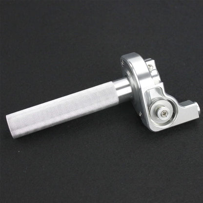 GOOFIT 7/8'' CNC Aluminum Twist Throttle Grips Clamp Replacement For Pit Bike Go Kart Silver