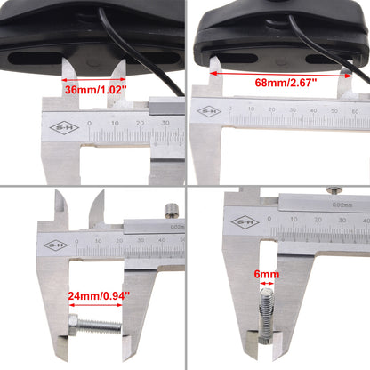GOOFIT Motorcycle Rearview Side Mirror 1 Pair with LED Turn Signal Light Replacement for 50cc-250cc Moped Motorcycle Black