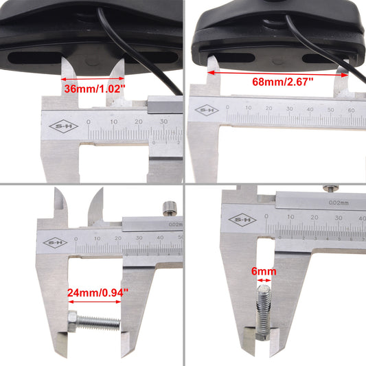 GOOFIT Motorcycle Rearview Side Mirror 1 Pair with LED Turn Signal Light Replacement for 50cc-250cc Moped Motorcycle Black