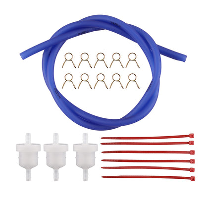 GOOFIT Moto Gas Fuel Filter Line Spring Clips Clamps Tube Hose Inner Dia Motorcycle Oil Gasoline Universal Dirt ATV Moped Scooters Pack Pocket