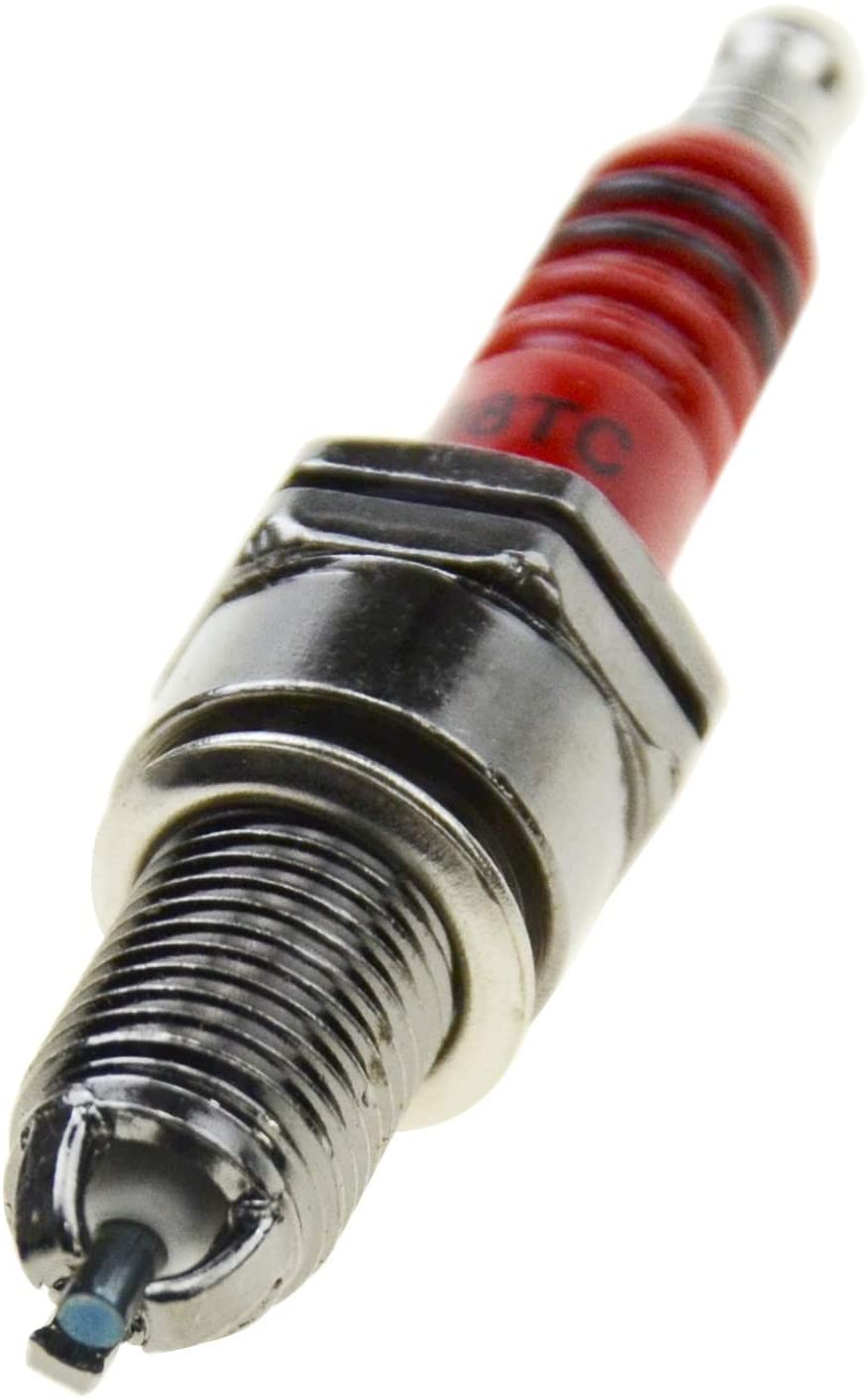 GOOFIT 4 Pcs Set D8TC 3-Electrode Spark Plug Replacement For Motorcycle 50cc 70cc 90cc 110cc ATV 150 Moped Go Kart Scooter High Performance Spark Plug