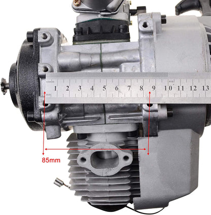 GOOFIT Complete 2 Stroke 49CC Engine with Pull Starter Carburetor Handle Bar Cylinder Block Throttle Cable Air Filter Replacement For Mini Dirt Bike P