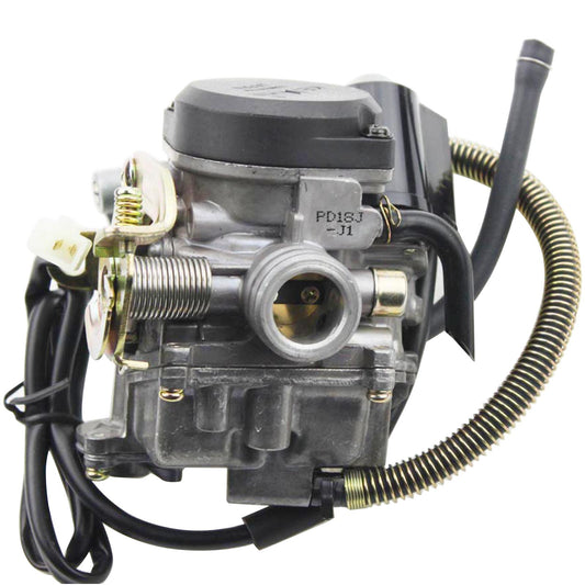 GOOFIT PD18 18mm Carb Carburetor with Accelerator Pump Replacement For Gy6 50cc 139qmb Scooters Mopeds