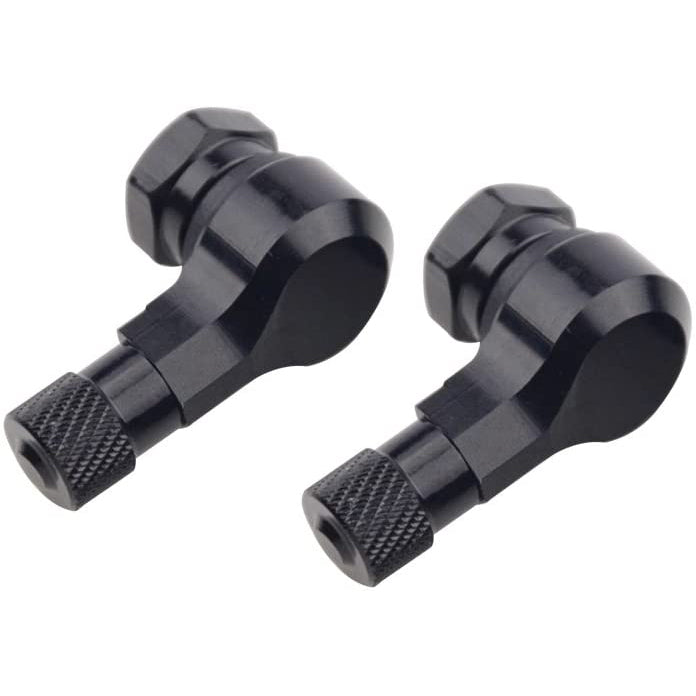 GOOFIT 90 Degree Pair of Spiracle Silvery Valve Stems Tire Tyre Replacement For Motorcycle
