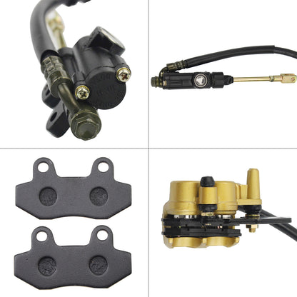 GOOFIT Rear Foot Disc Brake Master Cylinder Assembly With Brake Pads Replacement For 50cc 70cc 90cc 110cc 125cc ATV Dirt Bike