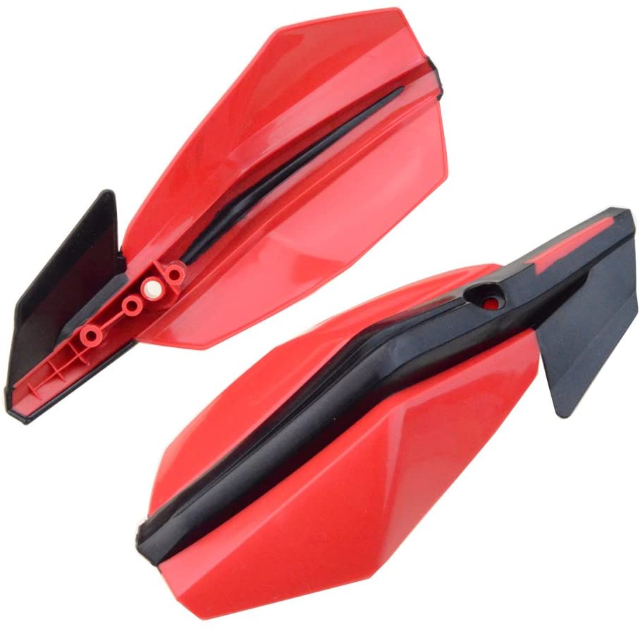 GOOFIT 7/8" 22MM Handguard Motocross Handlebar Hand Brush Guards Protector for Motocross Dirt Bike ATV Off Road Red