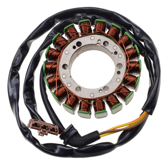 GOOFIT 18 Coil 3 Wires Motorcycle Magneto Stator Coil Ignition Generator Engine Accessories Replacement for ETV1000 1000R 2001-2009