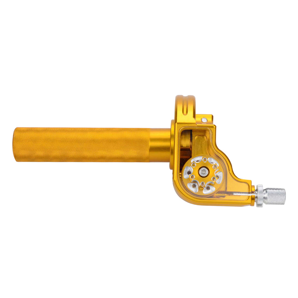 GOOFIT Golden Tube Sleeve Twist Clamp CNC Aluminum 7/8'' Handlebar Grips Throttle for Dirt Bike Motorcycle Sport Moto
