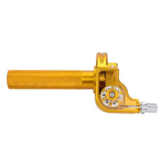 GOOFIT Golden Tube Sleeve Twist Clamp CNC Aluminum 7/8'' Handlebar Grips Throttle for Dirt Bike Motorcycle Sport Moto
