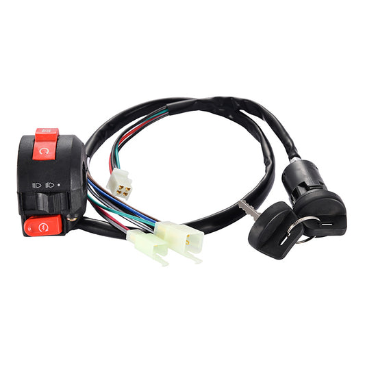 GOOFIT Motorcycle Handlebar Kill Switches with Key Ignition Replacement for 50cc 70cc 90cc 110cc 125cc ATV Scooter Quad