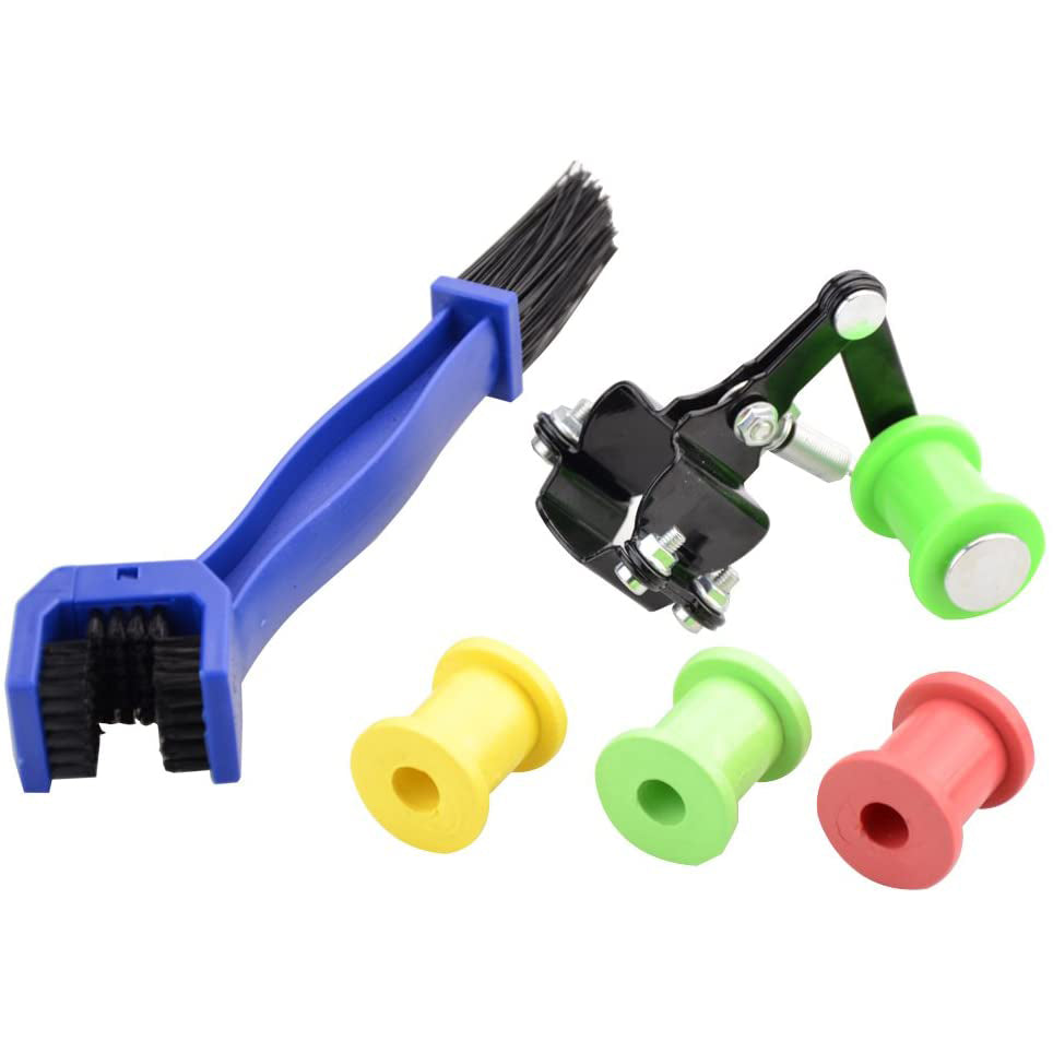 GOOFIT Chain Brush Maintenance Brush Chain Tensioner Adjuster Replacement For Motocross Bicycle ATV Quad Scooter Go kart