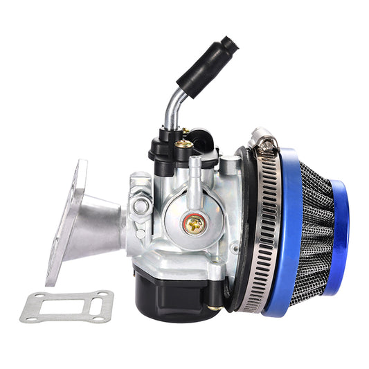 GOOFIT Blue 2 Stroke 19mm Carb Carburetor Air Filter Assembly Intake Gasket Kit for 47cc 49cc Pocket Bike ATV