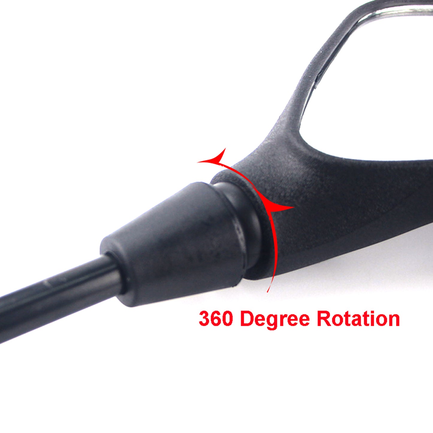 GOOFIT 10mm  Side Mirror Rearview Mirror Black 7/8" Handlebar Mirror Mount Clamp Replacement for all ATV Four-wheelers